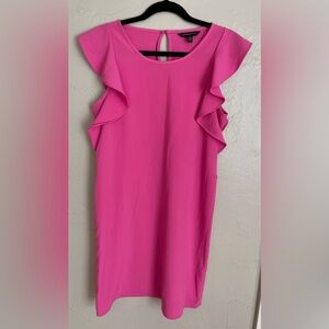 Banana Republic Pink Ruffle Sleeve Dress